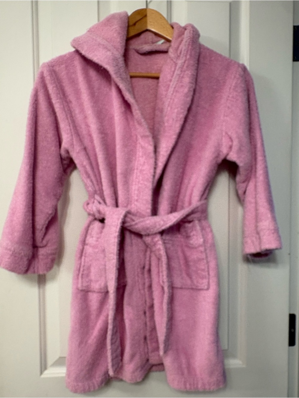 Girls’ hooded Turkish cotton bathrobe | Large